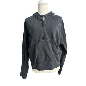 JoyLab Women's Half-Zip Hooded Pullover Sweatshirt - Black, Size S